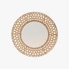 Golden round mirror