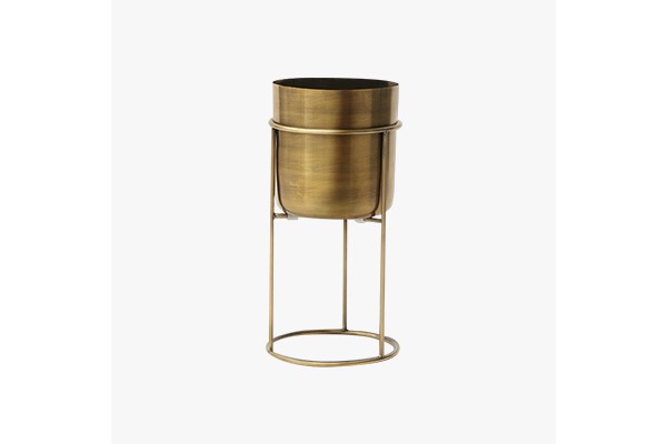 Vase with metal base