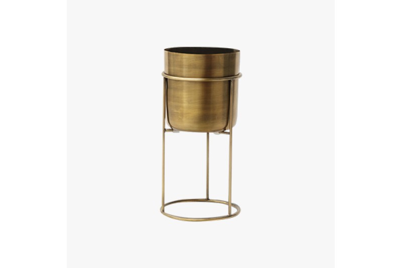 Golden round mirror