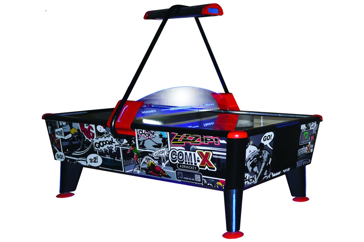 Airhockey, Comix, schwarz/blau/rot, kommerziell