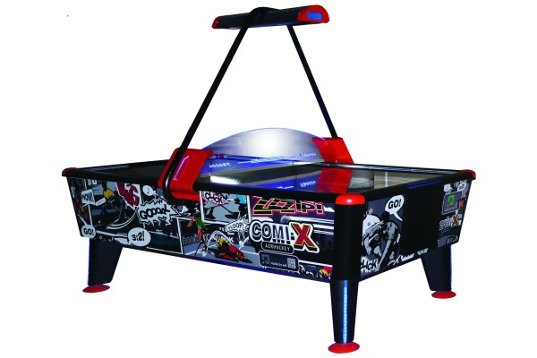 Airhockey, Comix, schwarz/blau/rot, kommerziell