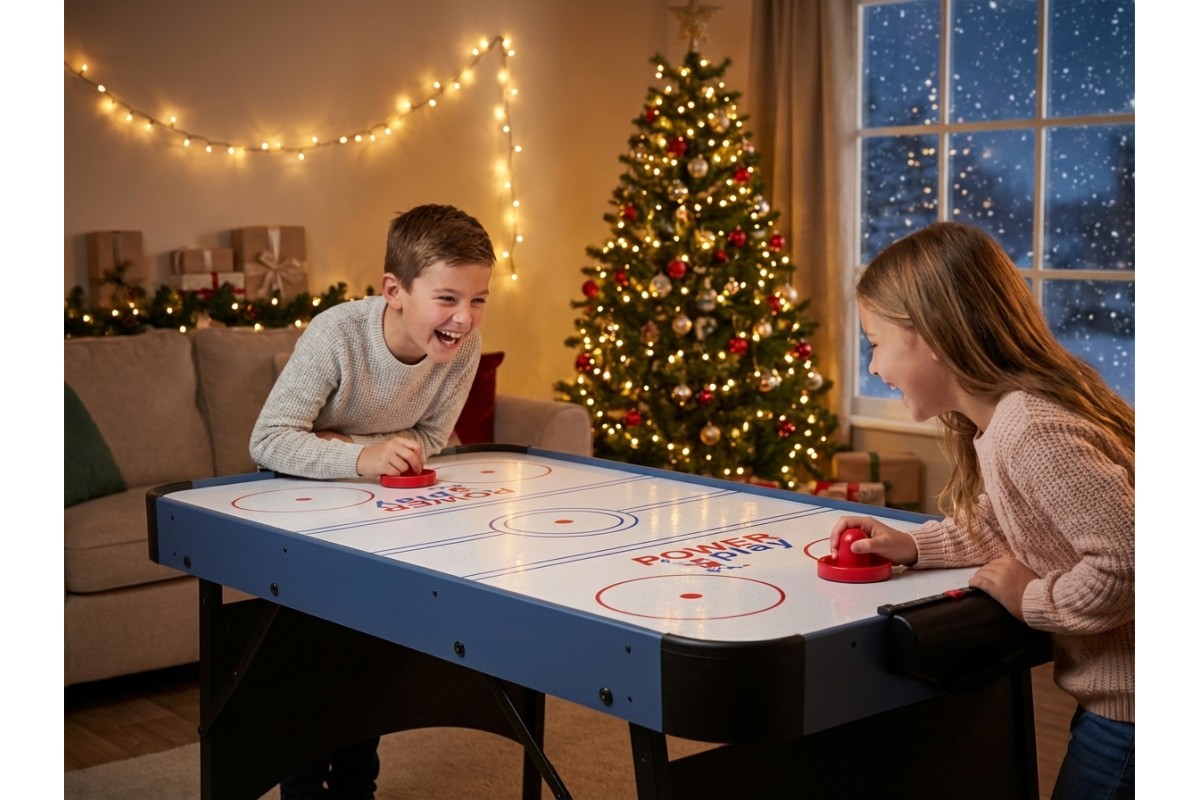 Airhockey, Dybior Blue Ice, 150x76x86 cm, blau, klappbar, Geschenkidee