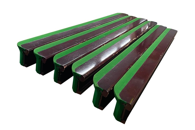 Ersatzbandenset, gebraucht, Snooker, Riley und Dynamic 12 ft. (Fuß), mahagoni, Inklusive Taschenset