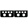 Queuetasche, Predator Roadline, schwarz-grau, 4x8
