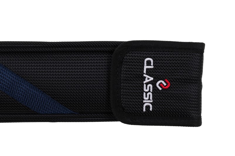 Queuetasche, Classic Stripes, schwarz-blau, 1/1, 83 cm