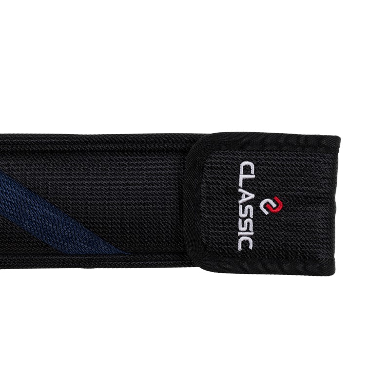 Queuetasche, Classic Stripes, schwarz-blau, 1/1, 83 cm