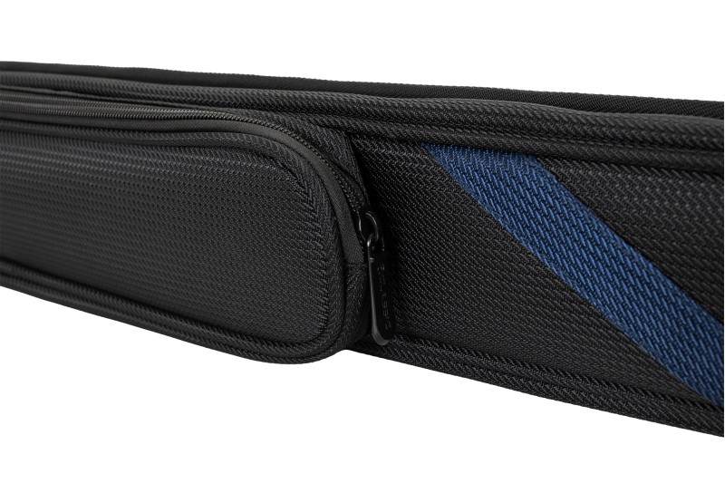Queuetasche, Classic Stripes, schwarz-blau, 1/1, 83 cm