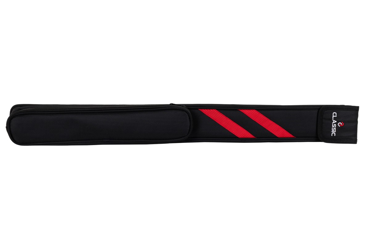 Queuetasche, Classic Stripes, schwarz-rot, 1/1, 83 cm