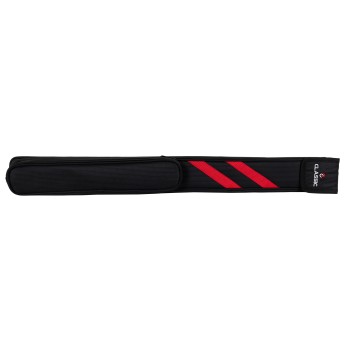 Queuetasche, Classic Stripes, schwarz-rot, 1/1, 83 cm