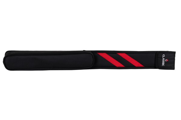 Queuetasche, Classic Stripes, schwarz-rot, 1/1, 83 cm