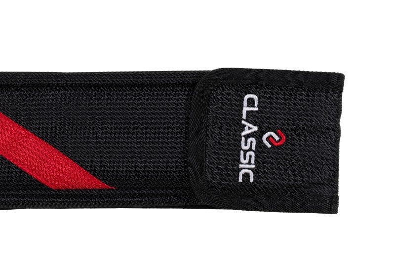 Queuetasche, Classic Stripes, schwarz-rot, 1/1, 83 cm