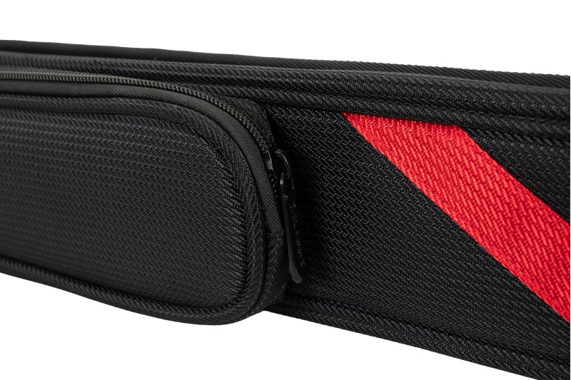 Queuetasche, Classic Stripes, schwarz-rot, 1/1, 83 cm