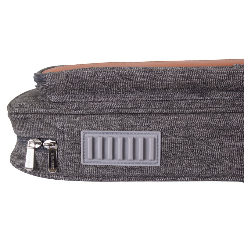 Queuetasche, Classic Challenger, grau-braun, 3/5, 85 cm