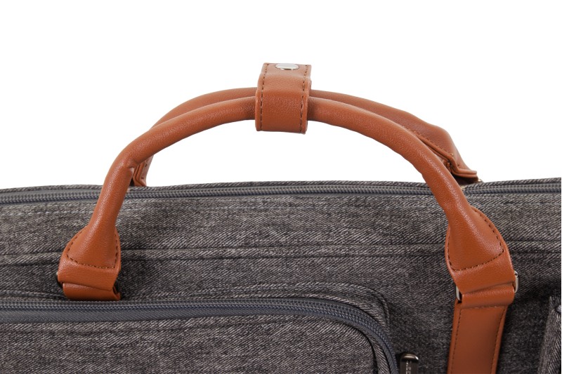 Queuetasche, Classic Challenger, grau-braun, 3/5, 85 cm