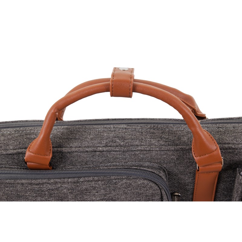 Queuetasche, Classic Challenger, grau-braun, 3/5, 85 cm