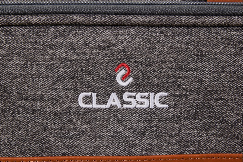 Queuetasche, Classic Challenger, grau-braun, 3/5, 85 cm