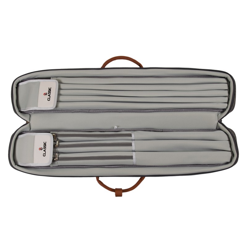 Queuetasche, Classic Challenger, grau-braun, 3/5, 85 cm