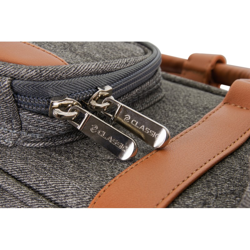 Queuetasche, Classic Challenger, grau-braun, 3/5, 85 cm