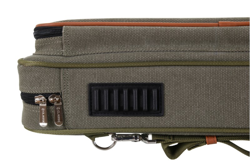 Queuetasche, Classic PocketStyle, grün-braun, 3/5, 85 cm