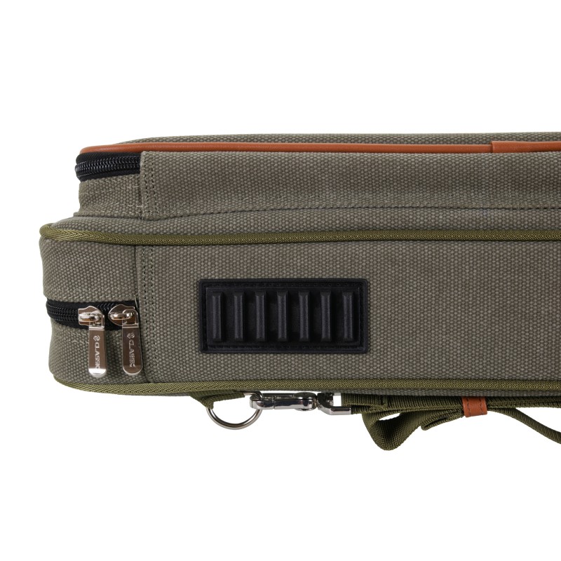 Queuetasche, Classic PocketStyle, grün-braun, 3/5, 85 cm Queuetasche, Classic PocketStyle, grün-braun, 3/5, 85 cm