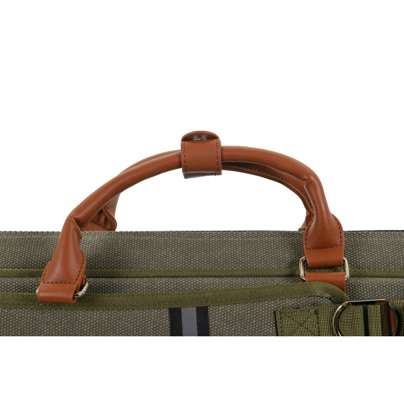 Queuetasche, Classic PocketStyle, grün-braun, 3/5, 85 cm Queuetasche, Classic PocketStyle, grün-braun, 3/5, 85 cm