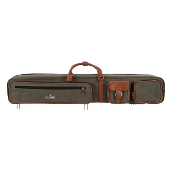 Queuetasche, Classic PocketStyle, grün-braun, 3/5, 85 cm