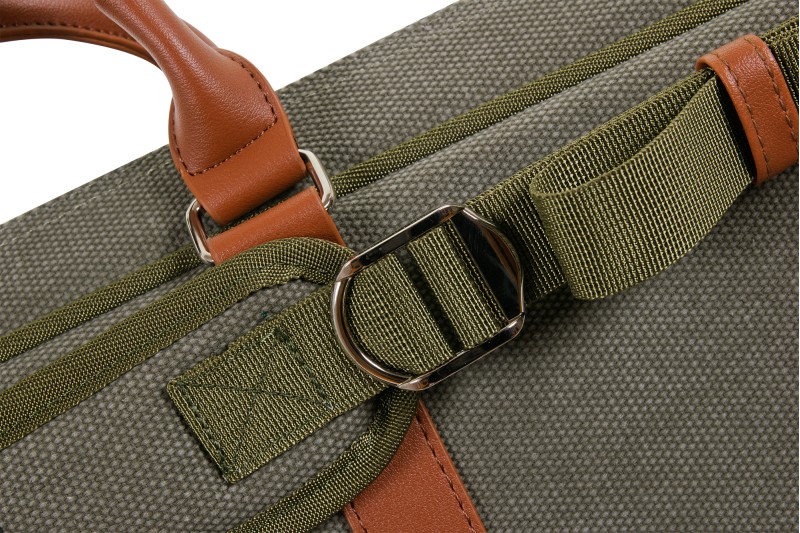 Queuetasche, Classic PocketStyle, grün-braun, 3/5, 85 cm