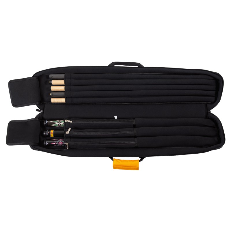 Queuetasche, Classic CueBuddy, schwarz-gelb, 3/5, 83 cm