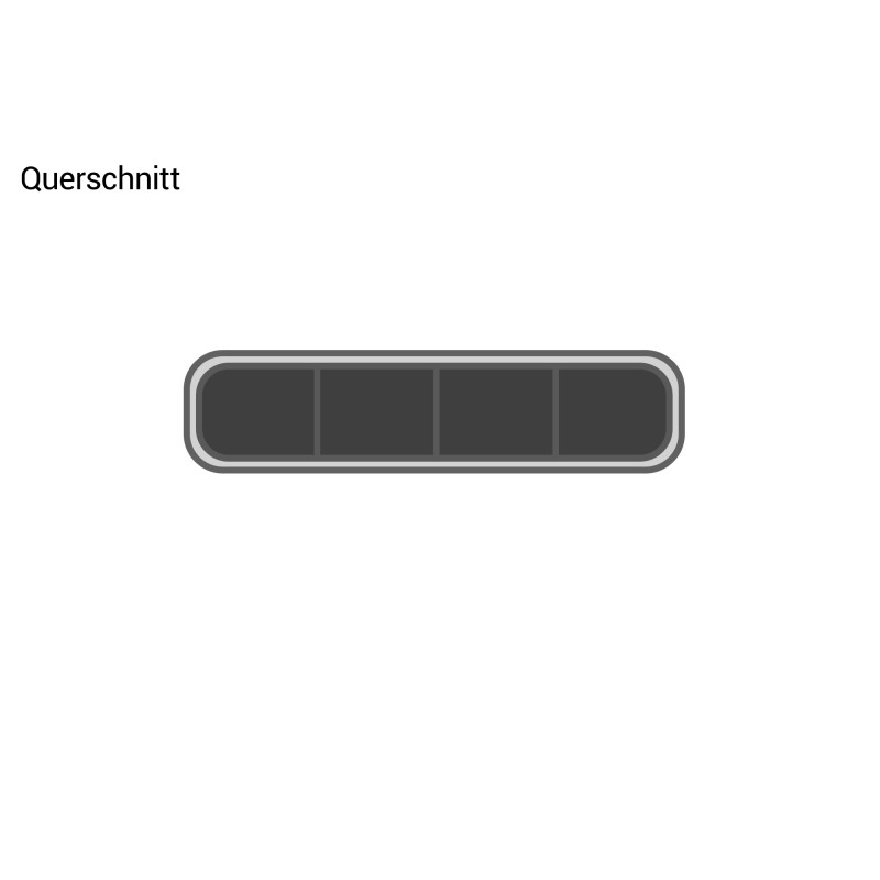 Queuetasche, Passion, schwarz-blau, 2/2, 83 cm