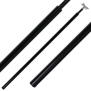 Brückenstiel inkl. Aufsatz Cross, schwarz, Metall, teleskopisch