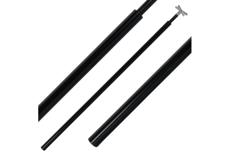Brückenstiel inkl. Aufsatz Cross, schwarz, Metall, teleskopisch
