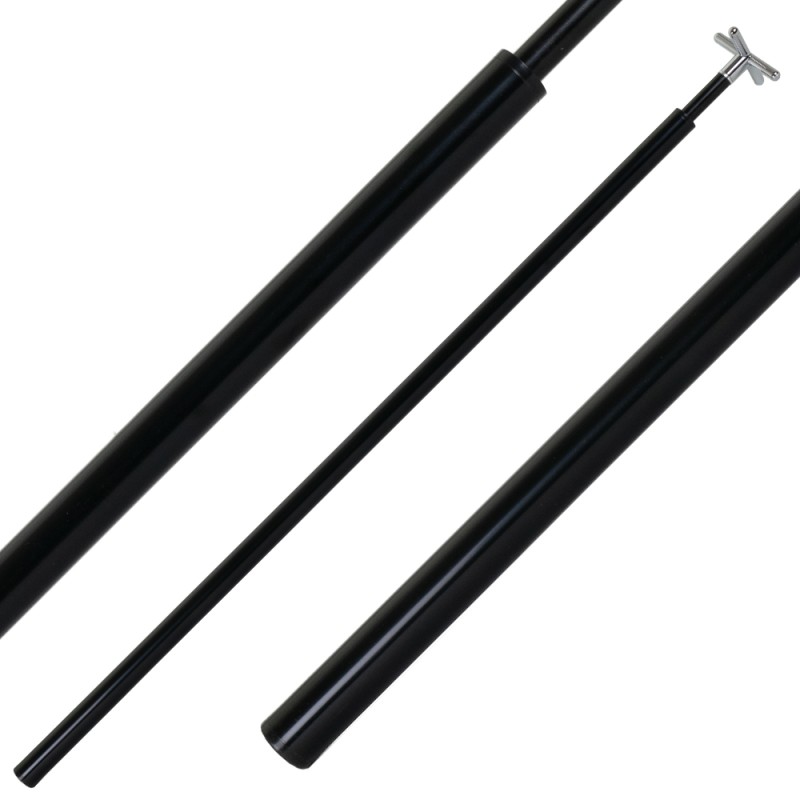 Brückenstiel inkl. Aufsatz Cross, schwarz, Metall, teleskopisch