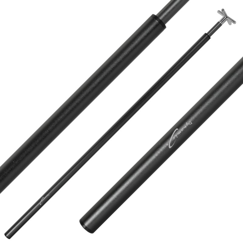 Brückenstiel inkl. 2 Aufsätze, Anthrazit, Aluminium, teleskopisch