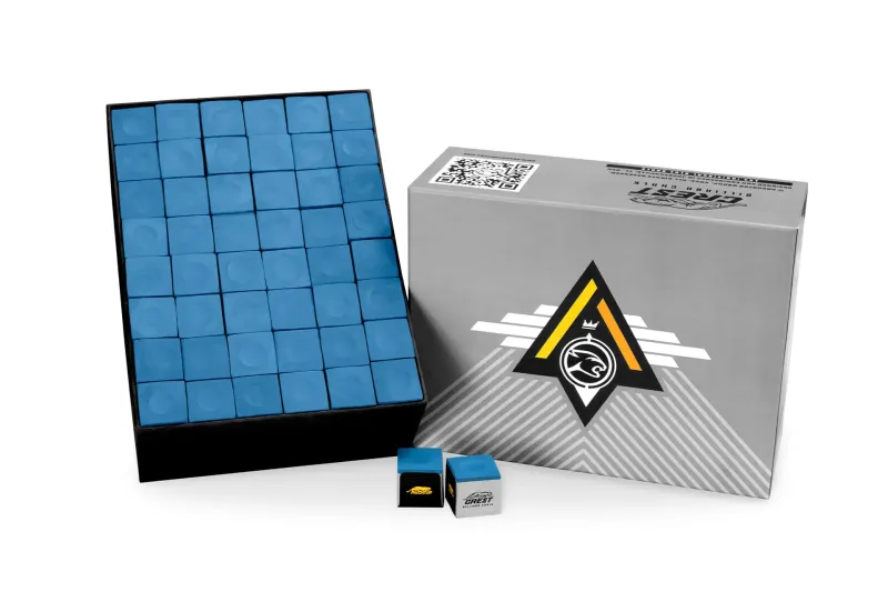 Billardkreide, Predator Crest, blau, 144er Pack
