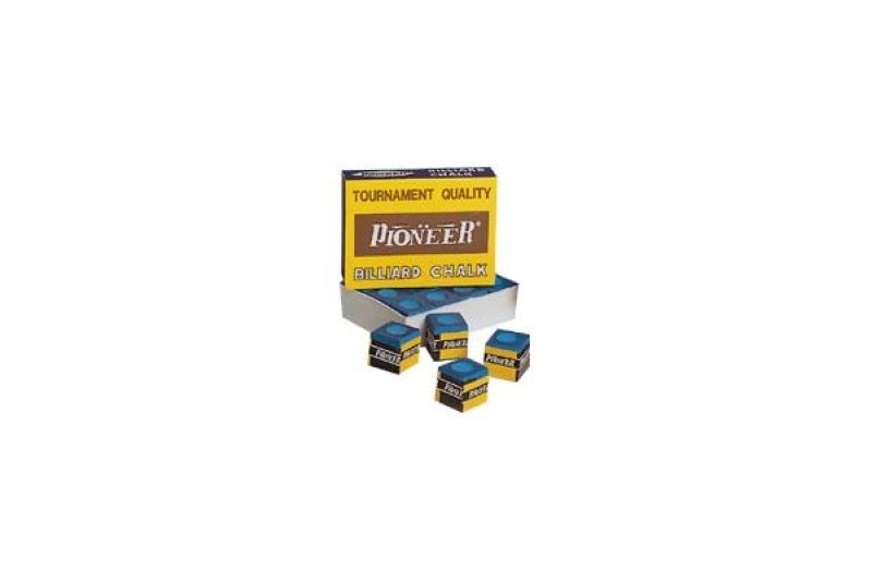 Billard-Kreide, Pioneer, blau, 12er Pack