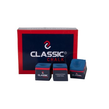 Billardkreide, Classic, blau, 12er Pack
