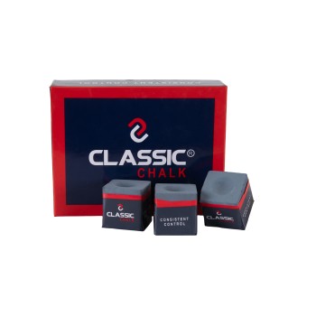 Billardkreide, Classic, grau, 12er Pack