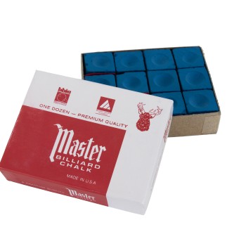 Billard-Kreide, Master, blau, 12er Pack