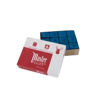 Billard-Kreide, Master, blau, 12er Pack