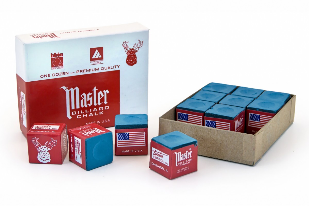 Billard-Kreide, Master, blau, 12er Pack