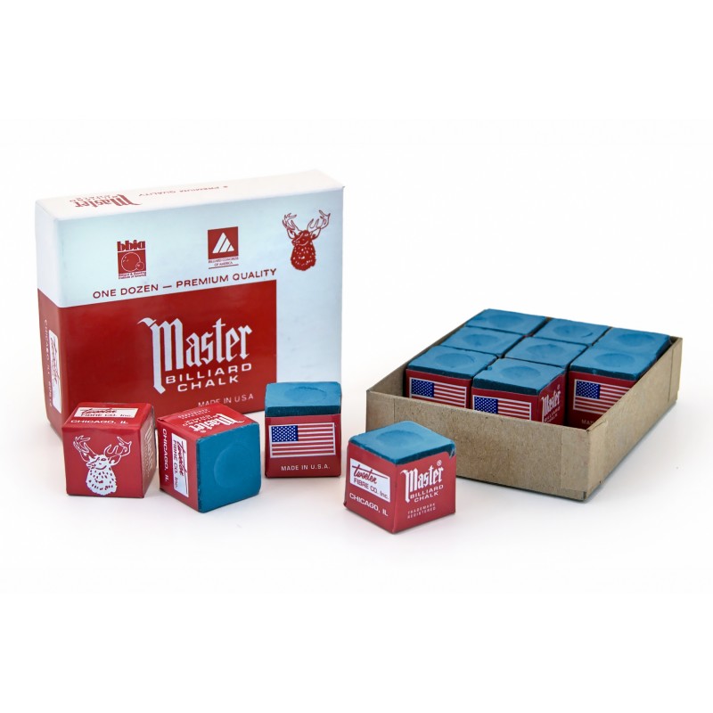 Billard-Kreide, Master, blau, 12er Pack Billard-Kreide, Master, blau, 12er Pack