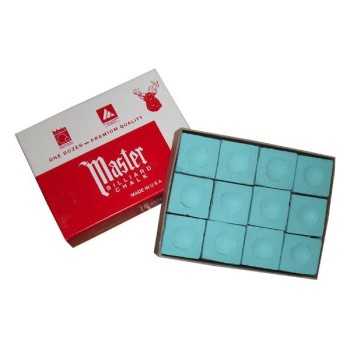 Billard-Kreide, Snooker, Master, grün, 12er Pack