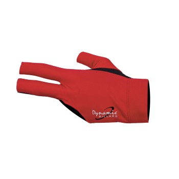 Halbfingerhandschuh, Dynamic Pro, 3-Finger, schwarz/rot, für linke Hand