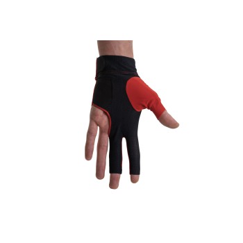 Halbfingerhandschuh, Dynamic Pro, 3-Finger, schwarz/rot, für linke Hand Halbfingerhandschuh, Dynamic Pro, 3-Finger, schwarz/rot, für linke Hand