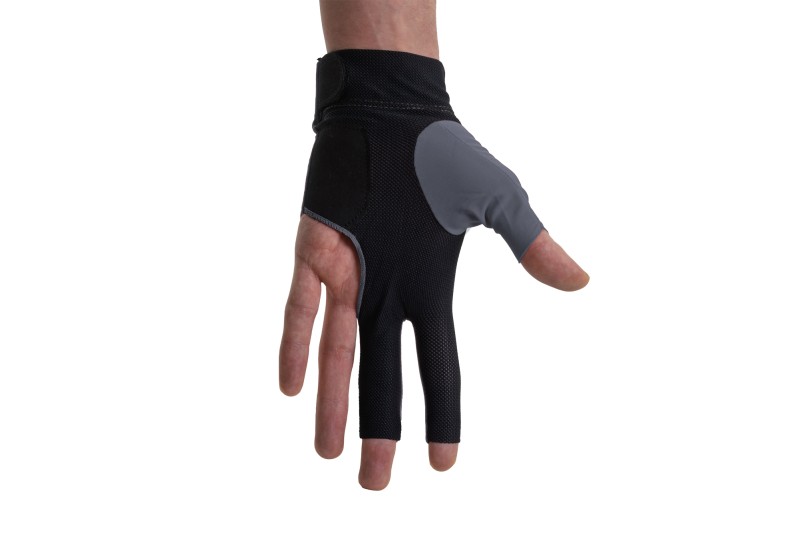 Halbfingerhandschuh, Dynamic Pro, 3-Finger, schwarz/grau, für linke Hand