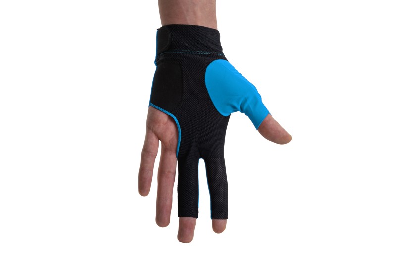 Halbfingerhandschuh, Dynamic Pro, 3-Finger, schwarz/blau, für linke Hand