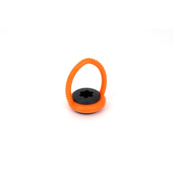 Queueaufhänger, PVC, orange-schwarz