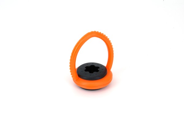 Queueaufhänger, PVC, orange-schwarz