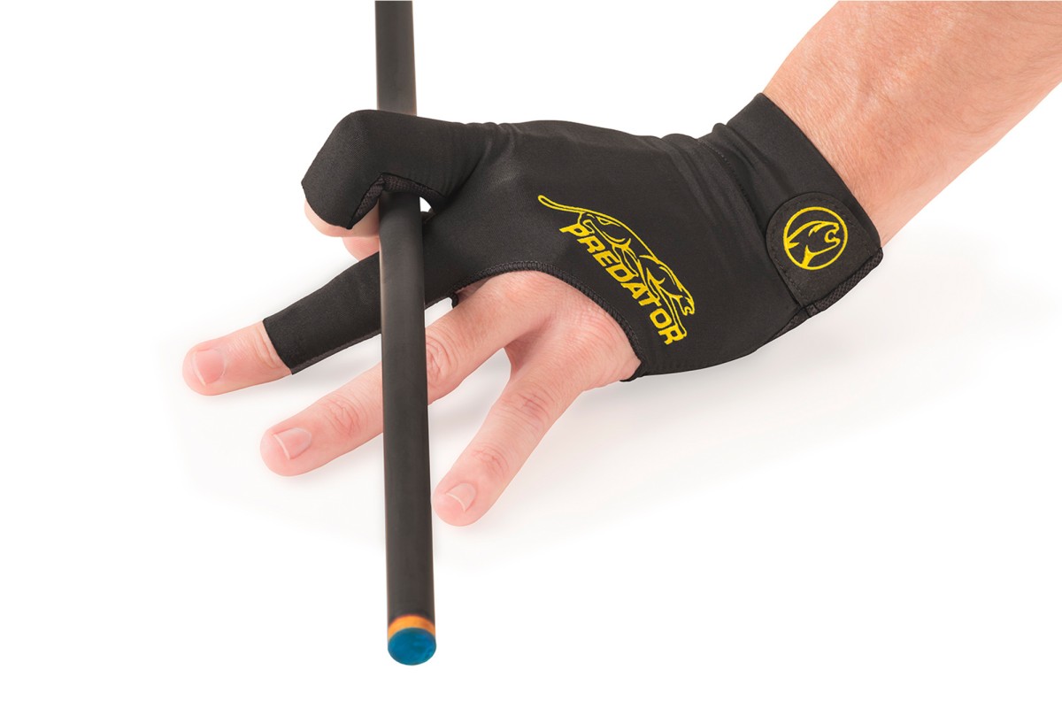 Handschuh, Predator Second Skin, 3-Finger, schwarz-gelb, für linke Hand