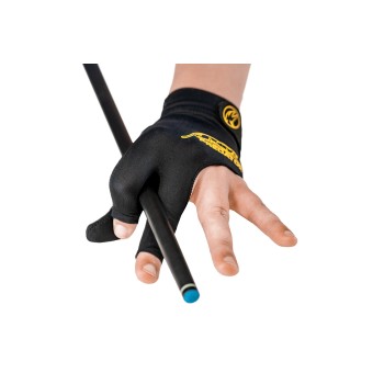Handschuh, Predator Second Skin, 3-Finger, schwarz-gelb, geschlossener Daumen, für linke Hand